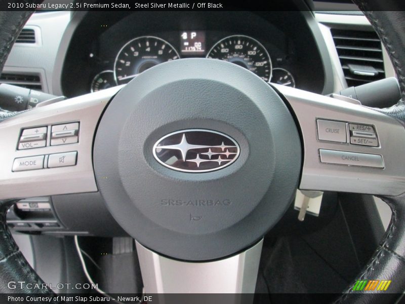 Steel Silver Metallic / Off Black 2010 Subaru Legacy 2.5i Premium Sedan