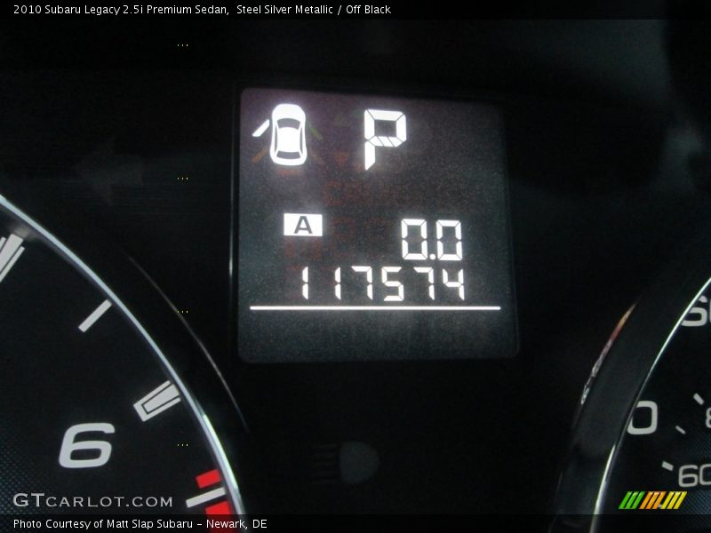 Steel Silver Metallic / Off Black 2010 Subaru Legacy 2.5i Premium Sedan