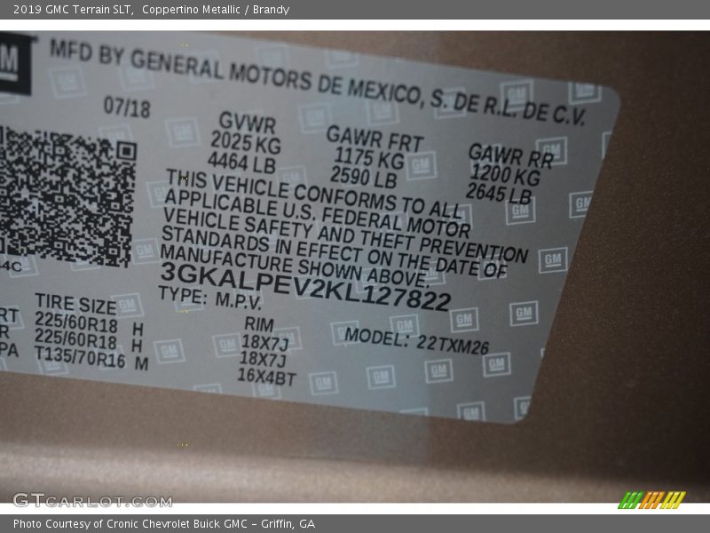 Coppertino Metallic / Brandy 2019 GMC Terrain SLT