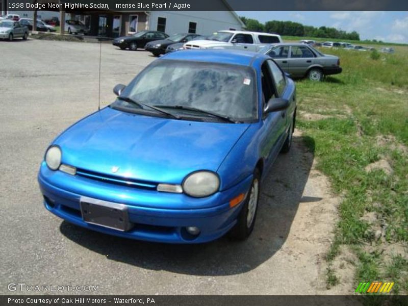 Intense Blue Pearl / Agate 1998 Dodge Neon Highline Sedan