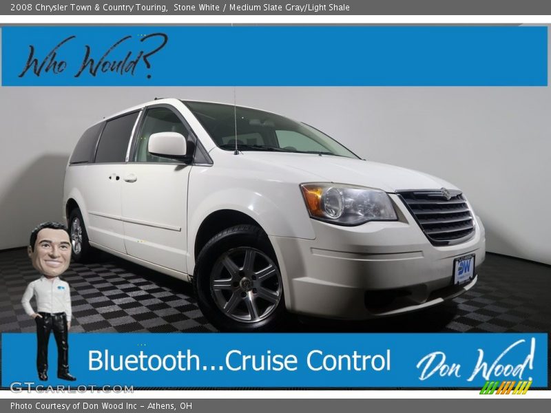 Stone White / Medium Slate Gray/Light Shale 2008 Chrysler Town & Country Touring