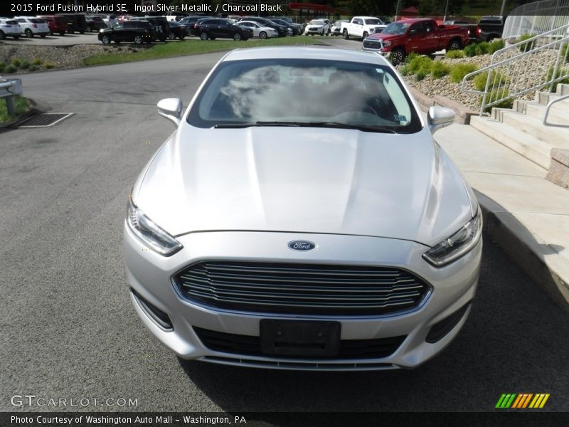Ingot Silver Metallic / Charcoal Black 2015 Ford Fusion Hybrid SE
