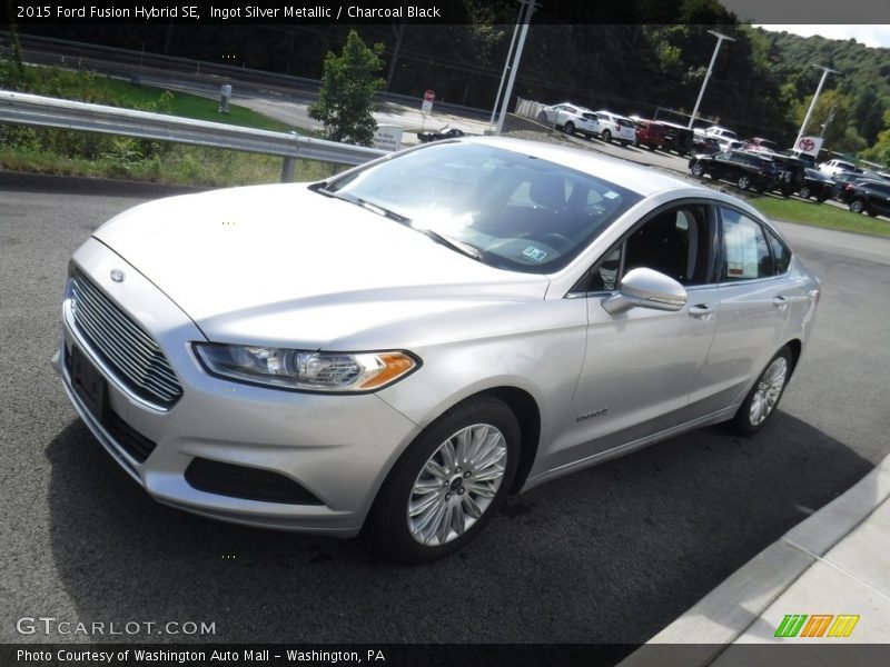 Ingot Silver Metallic / Charcoal Black 2015 Ford Fusion Hybrid SE