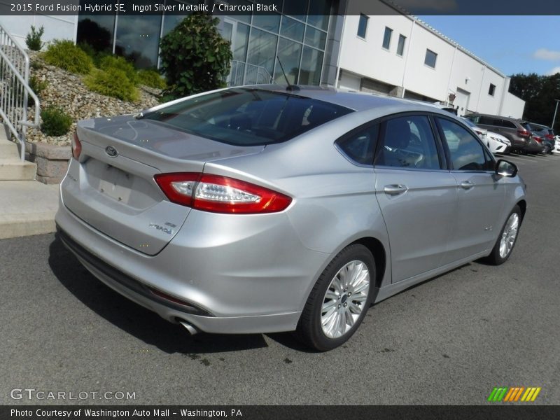 Ingot Silver Metallic / Charcoal Black 2015 Ford Fusion Hybrid SE