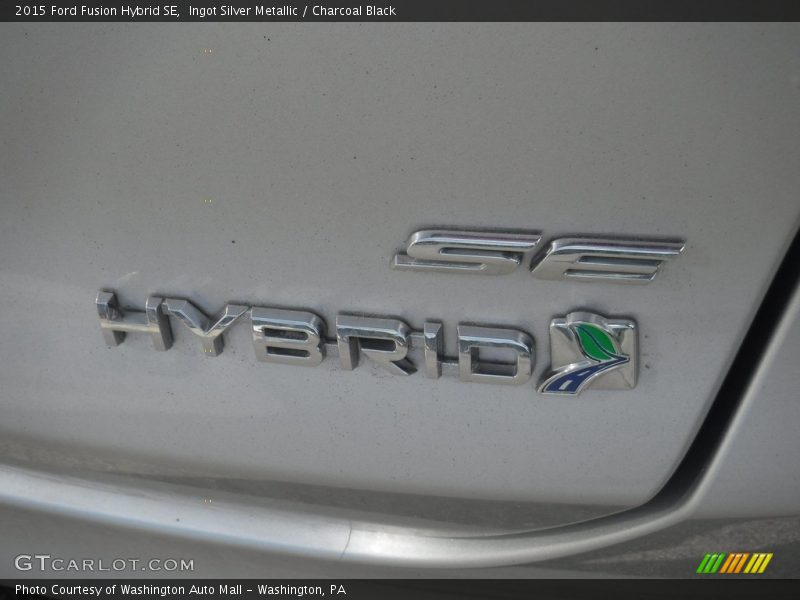 Ingot Silver Metallic / Charcoal Black 2015 Ford Fusion Hybrid SE