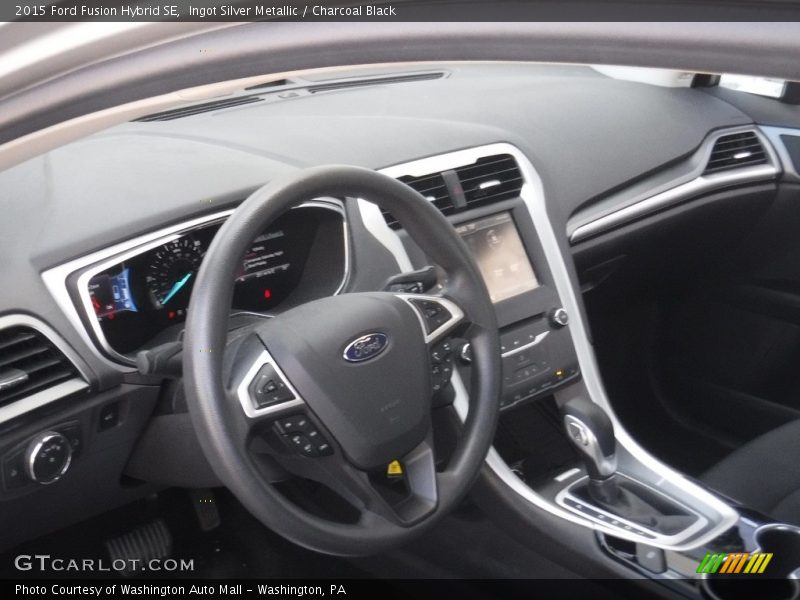 Ingot Silver Metallic / Charcoal Black 2015 Ford Fusion Hybrid SE