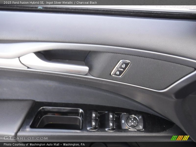 Ingot Silver Metallic / Charcoal Black 2015 Ford Fusion Hybrid SE