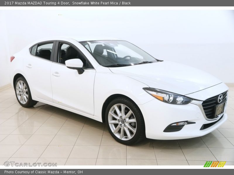 Snowflake White Pearl Mica / Black 2017 Mazda MAZDA3 Touring 4 Door