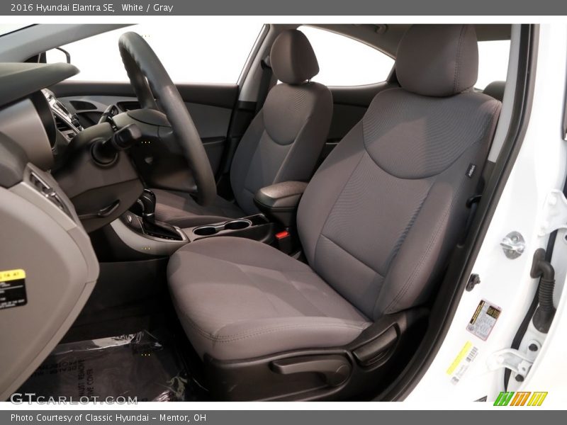 White / Gray 2016 Hyundai Elantra SE