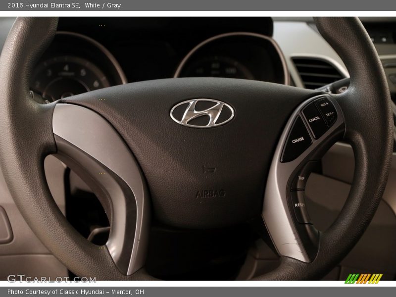White / Gray 2016 Hyundai Elantra SE