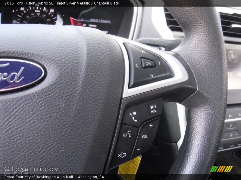 Ingot Silver Metallic / Charcoal Black 2015 Ford Fusion Hybrid SE