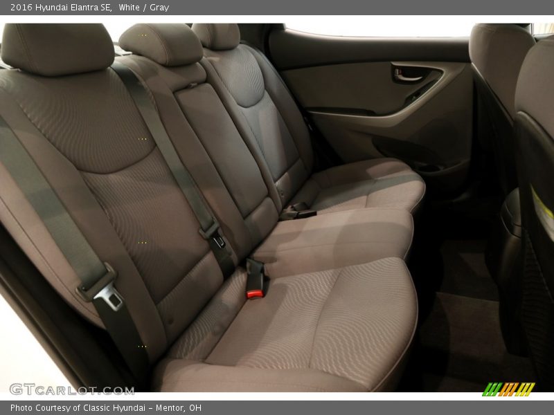White / Gray 2016 Hyundai Elantra SE