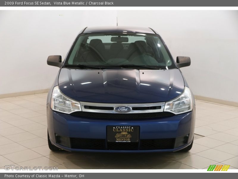 Vista Blue Metallic / Charcoal Black 2009 Ford Focus SE Sedan