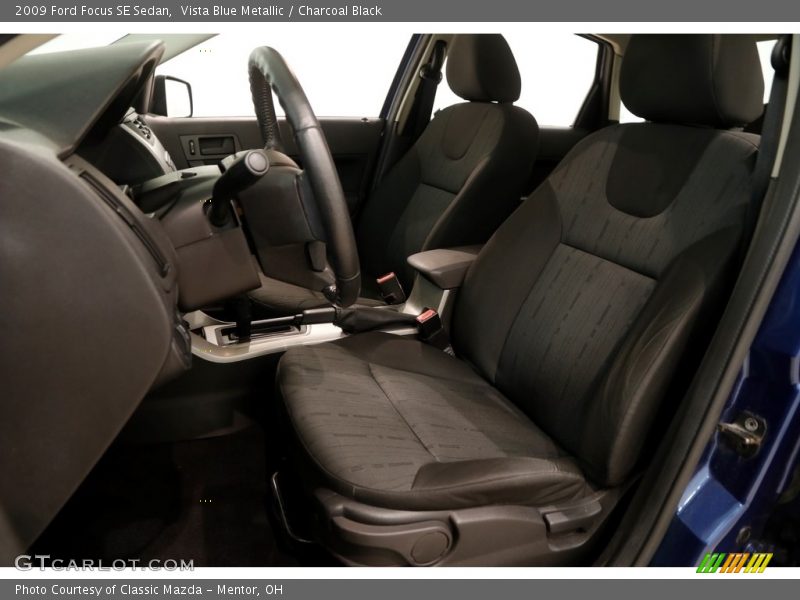 Vista Blue Metallic / Charcoal Black 2009 Ford Focus SE Sedan