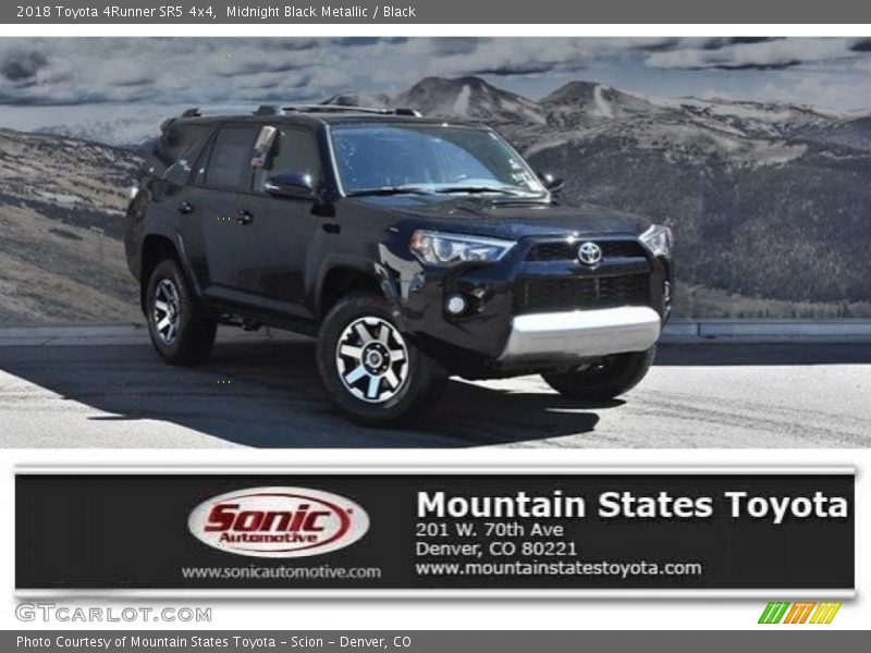 Midnight Black Metallic / Black 2018 Toyota 4Runner SR5 4x4