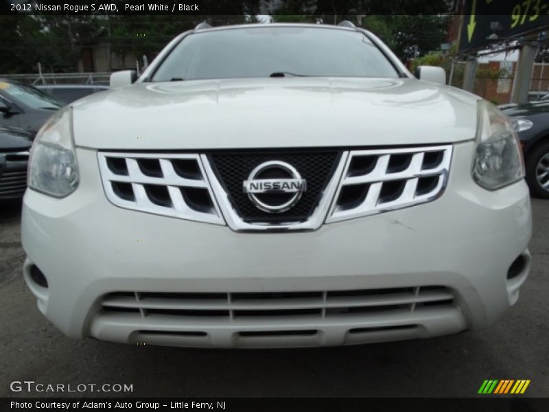 Pearl White / Black 2012 Nissan Rogue S AWD