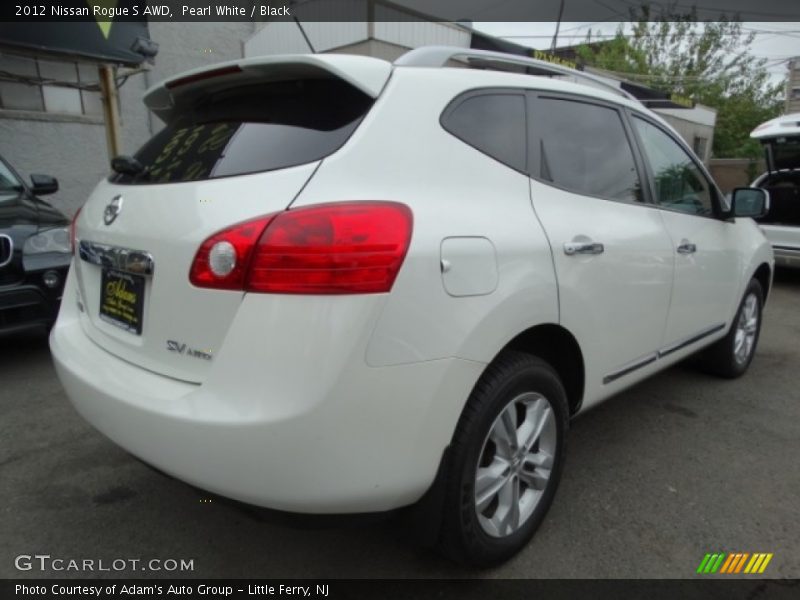 Pearl White / Black 2012 Nissan Rogue S AWD