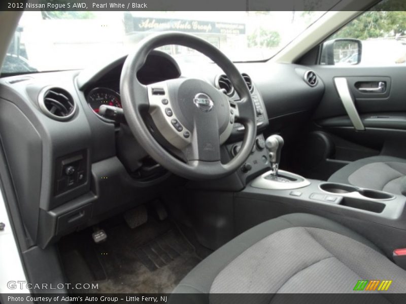 Pearl White / Black 2012 Nissan Rogue S AWD