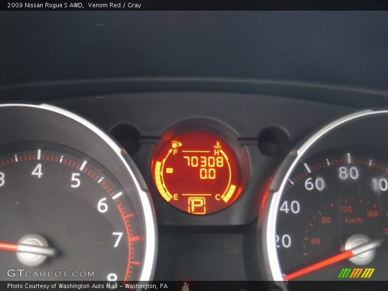 Venom Red / Gray 2009 Nissan Rogue S AWD