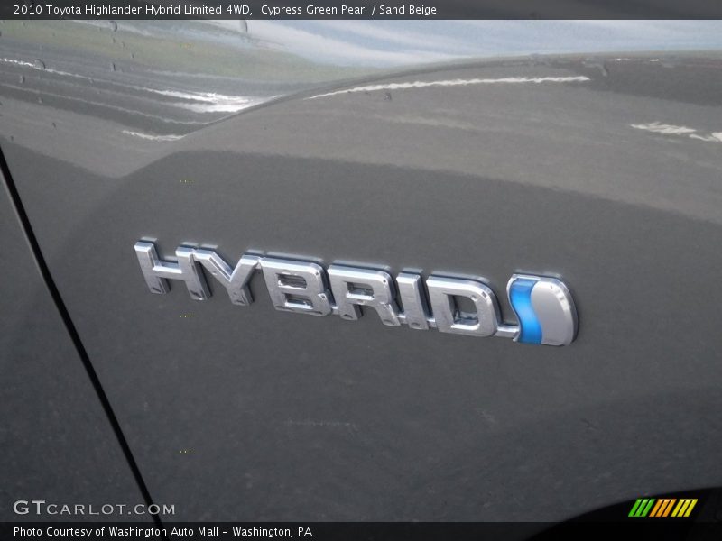 Cypress Green Pearl / Sand Beige 2010 Toyota Highlander Hybrid Limited 4WD