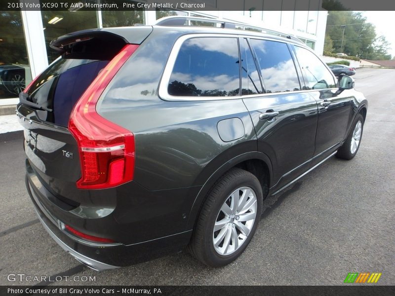 Pine Grey Metallic / Charcoal 2018 Volvo XC90 T6 AWD Momentum