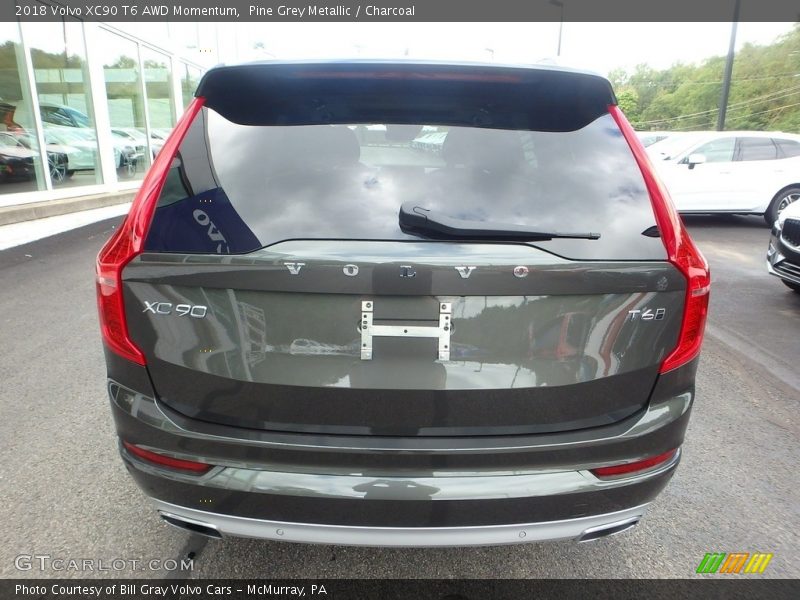 Pine Grey Metallic / Charcoal 2018 Volvo XC90 T6 AWD Momentum