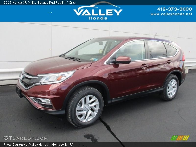 Basque Red Pearl II / Gray 2015 Honda CR-V EX