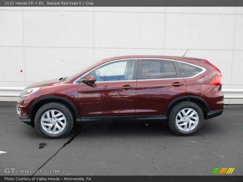 Basque Red Pearl II / Gray 2015 Honda CR-V EX