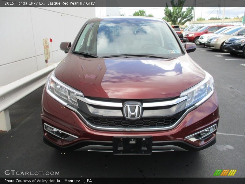 Basque Red Pearl II / Gray 2015 Honda CR-V EX