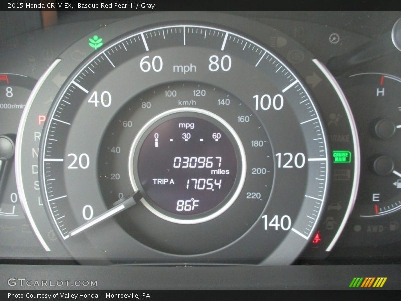 Basque Red Pearl II / Gray 2015 Honda CR-V EX