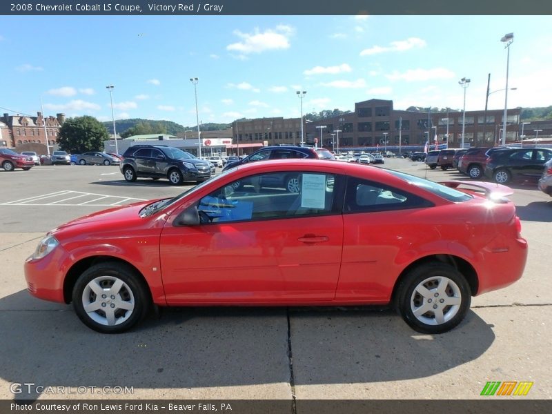 Victory Red / Gray 2008 Chevrolet Cobalt LS Coupe