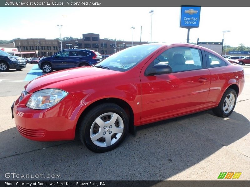 Victory Red / Gray 2008 Chevrolet Cobalt LS Coupe
