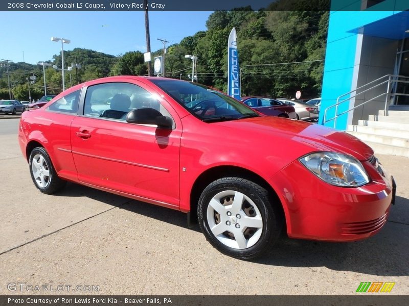 Victory Red / Gray 2008 Chevrolet Cobalt LS Coupe