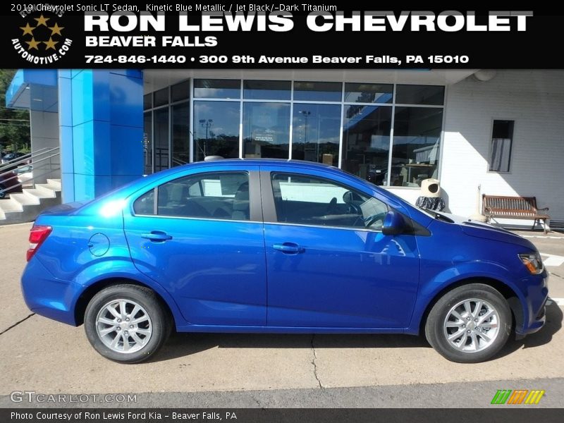 Kinetic Blue Metallic / Jet Black/­Dark Titanium 2019 Chevrolet Sonic LT Sedan