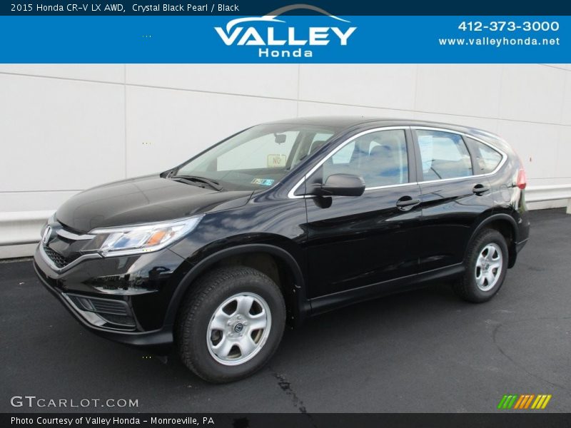 Crystal Black Pearl / Black 2015 Honda CR-V LX AWD