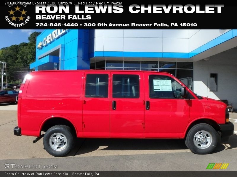 Red Hot / Medium Pewter 2018 Chevrolet Express 2500 Cargo WT