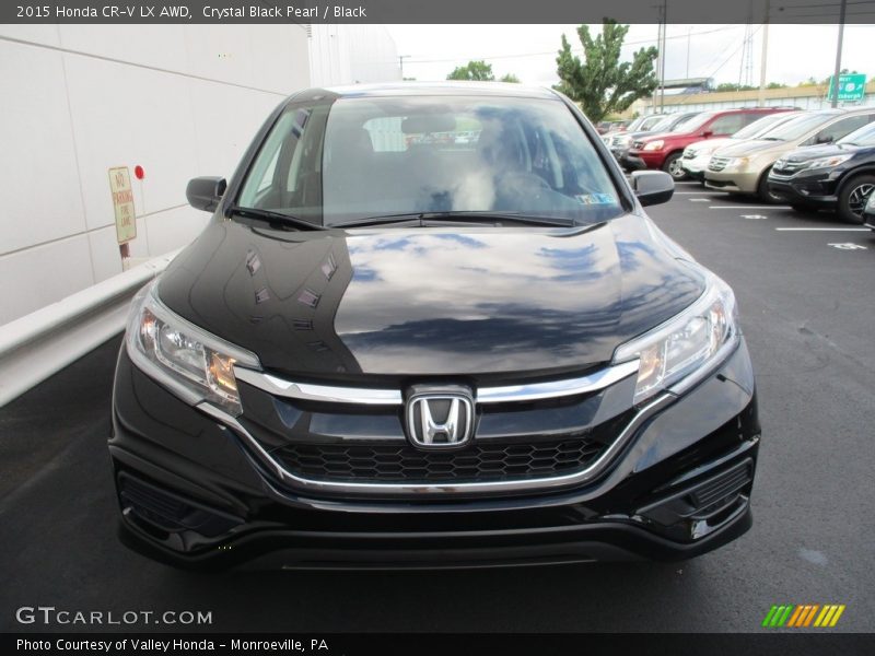 Crystal Black Pearl / Black 2015 Honda CR-V LX AWD
