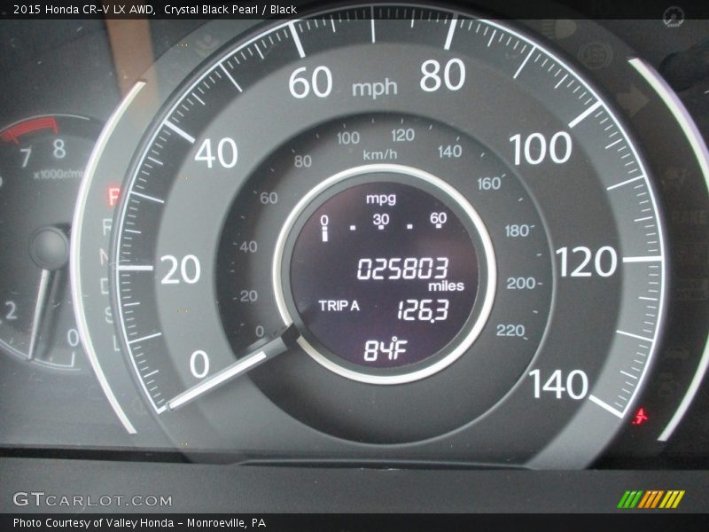 Crystal Black Pearl / Black 2015 Honda CR-V LX AWD