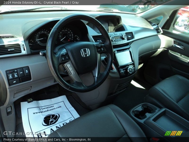 Crystal Black Pearl / Gray 2014 Honda Odyssey EX-L