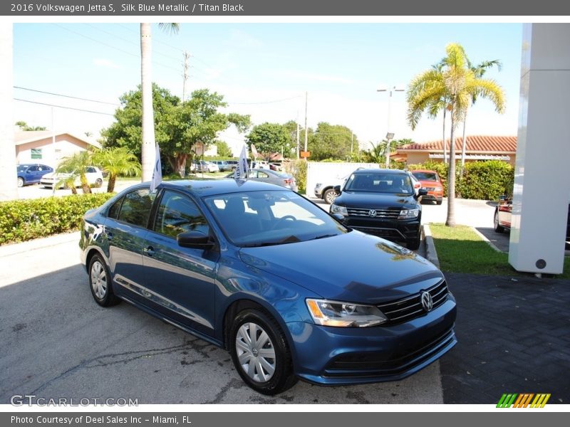 Silk Blue Metallic / Titan Black 2016 Volkswagen Jetta S