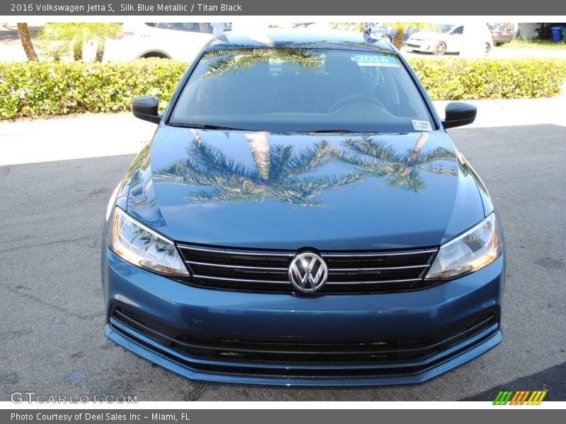 Silk Blue Metallic / Titan Black 2016 Volkswagen Jetta S