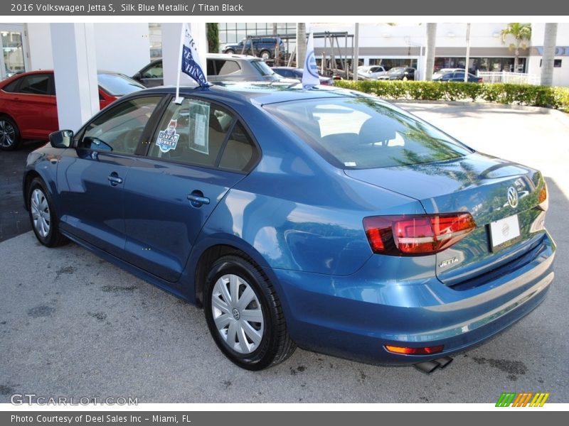 Silk Blue Metallic / Titan Black 2016 Volkswagen Jetta S