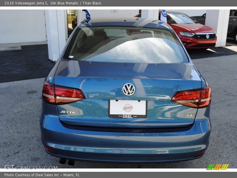 Silk Blue Metallic / Titan Black 2016 Volkswagen Jetta S