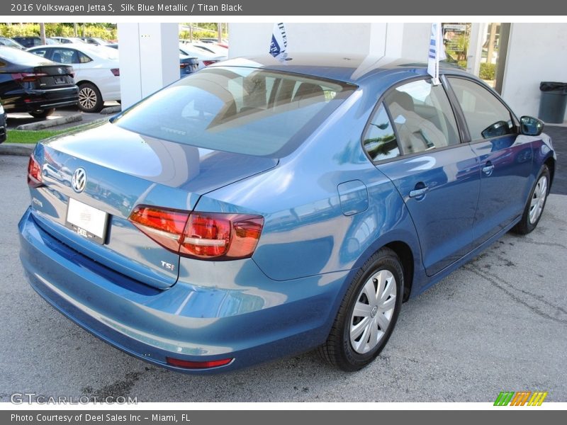 Silk Blue Metallic / Titan Black 2016 Volkswagen Jetta S