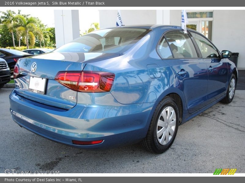 Silk Blue Metallic / Titan Black 2016 Volkswagen Jetta S