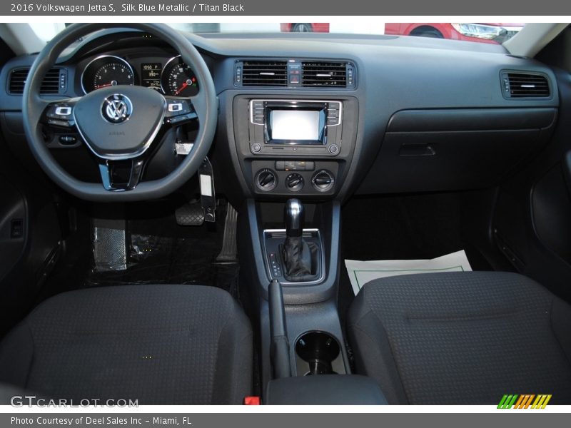 Silk Blue Metallic / Titan Black 2016 Volkswagen Jetta S