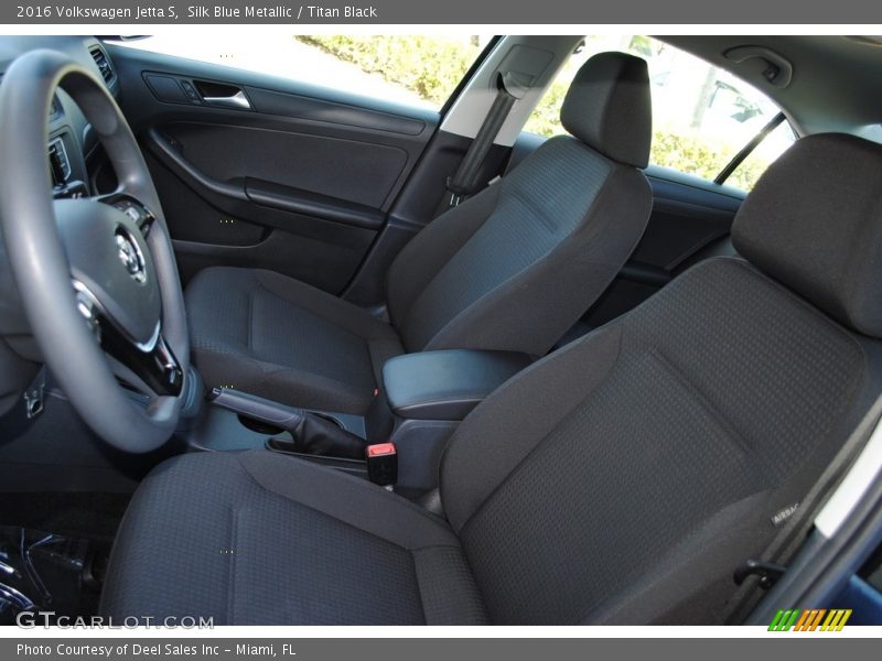 Silk Blue Metallic / Titan Black 2016 Volkswagen Jetta S