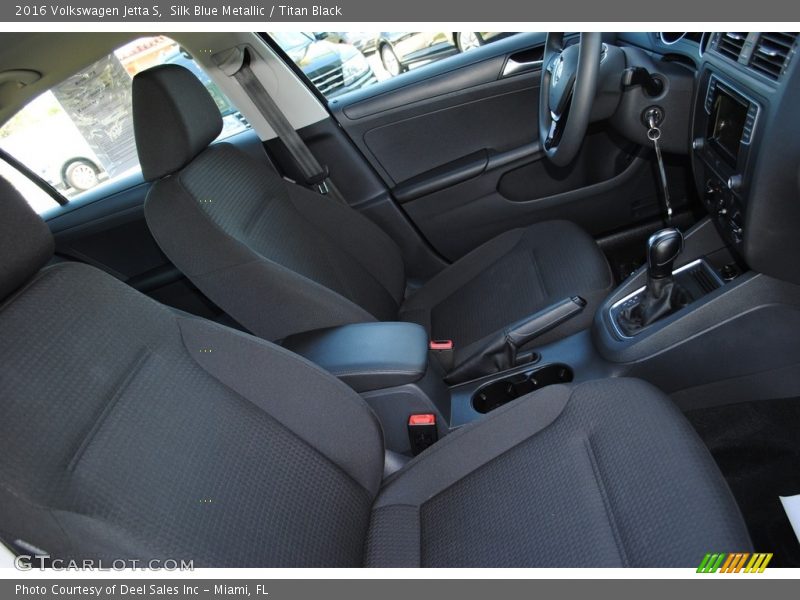Silk Blue Metallic / Titan Black 2016 Volkswagen Jetta S