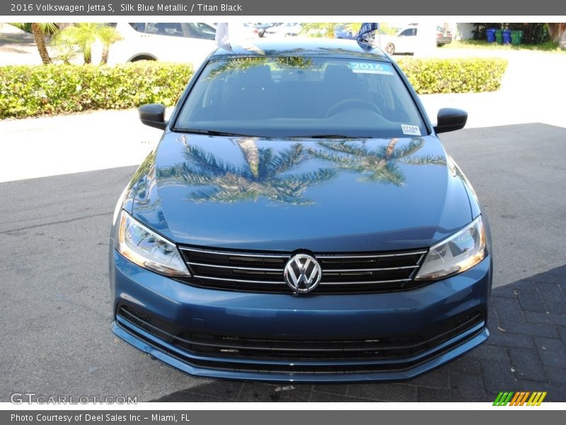 Silk Blue Metallic / Titan Black 2016 Volkswagen Jetta S