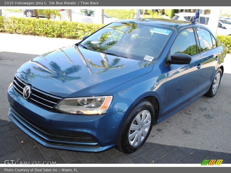 Silk Blue Metallic / Titan Black 2016 Volkswagen Jetta S